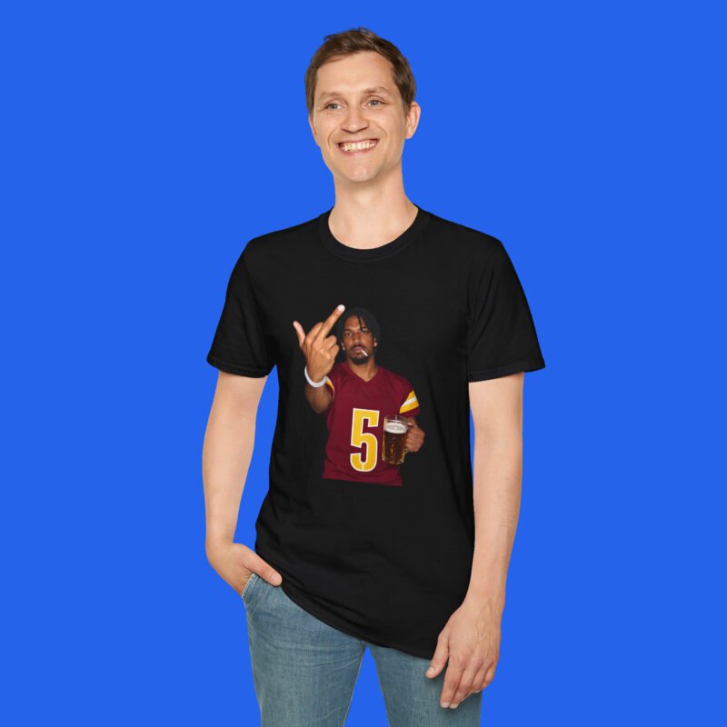 Jayden-Daniels-Middle-Finger-Shirt-Black-Male-Model