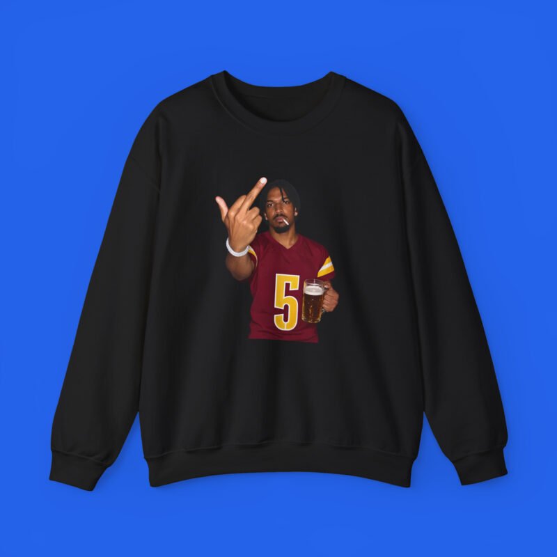 Jayden-Daniels-Middle-Finger-Sweatshirt-Black