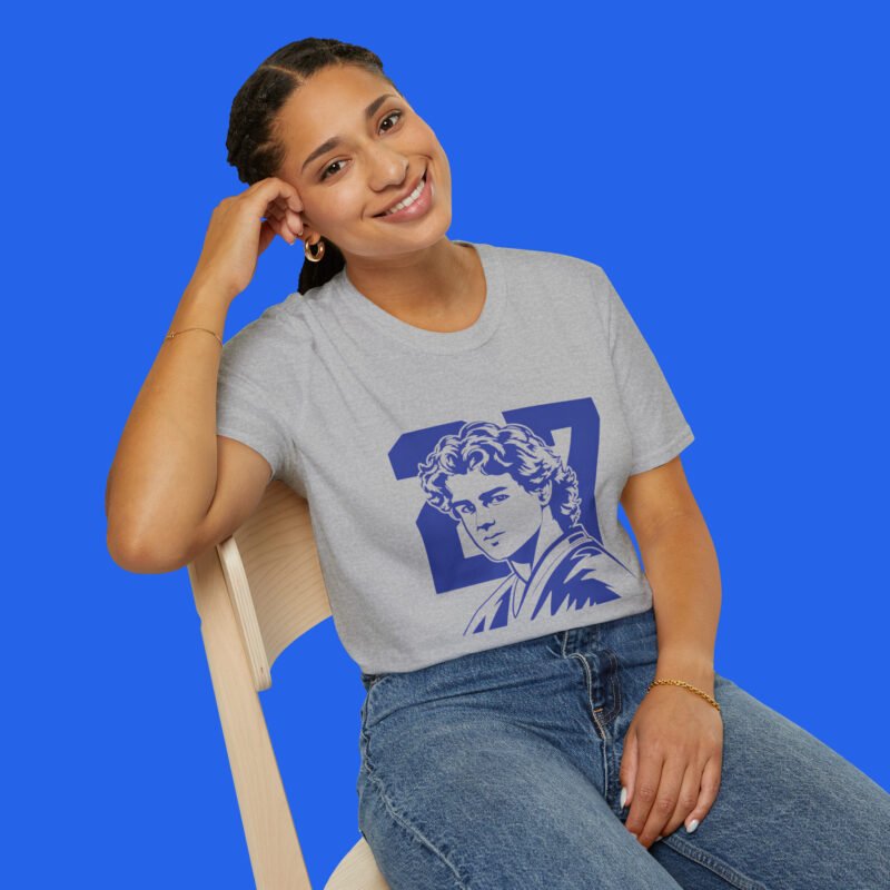 Leafs 27 Matthew Mayich Sport Grey tee female model Leafs 27 Matthew Mayich Shirt
