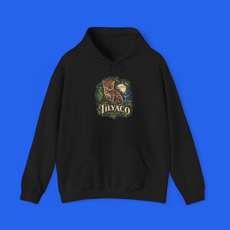 Tiger-Cat-black-graphic-hoodie Tiger Cat black graphic hoodie