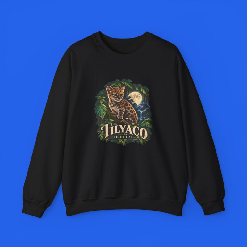 Tilcayo-Tiger-Cat-black-graphic-sweatshirt Tilcayo Tiger Cat black graphic sweatshirt