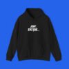 Black hoodie featuring the Adam Copeland Aw Dude design