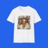 White T-shirt featuring the Arcade Gannon character design