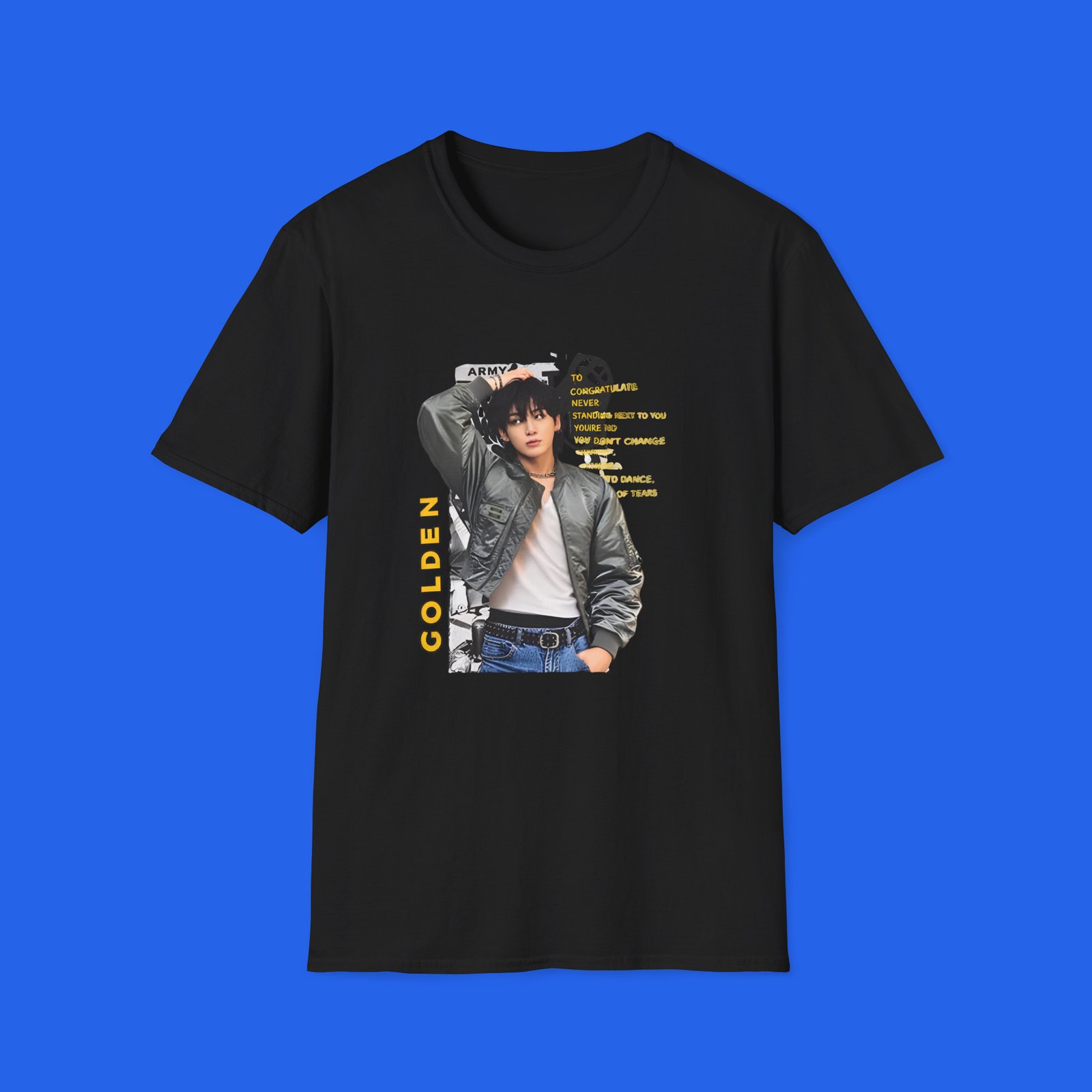 BTS Jungkook Colden Shirt – Black Fan Tee