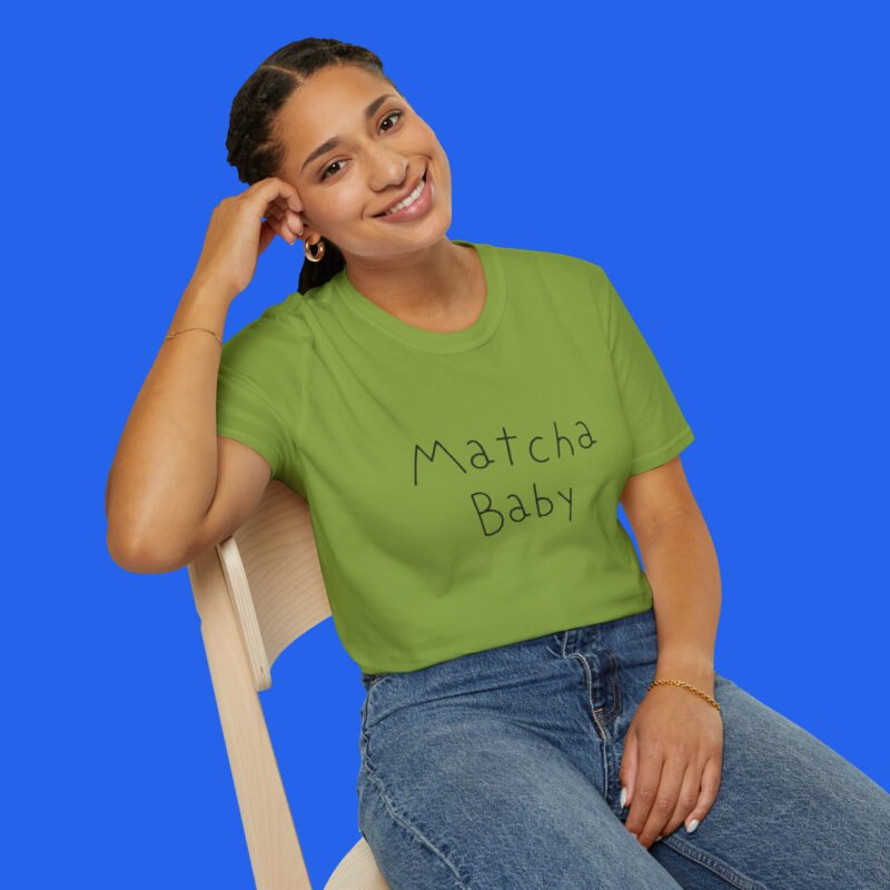 Matcha-Baby-Shirt-female-model Matcha-Baby-Shirt-female-model