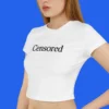 Dua Lipa Censored Baby Tee