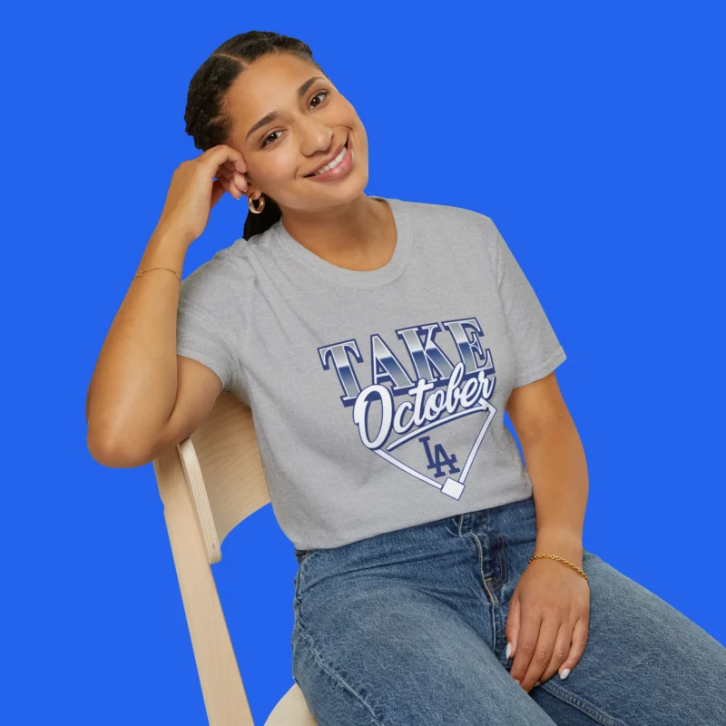 take-october-dodgers-shirt-female-model Take October Dodgers Shirt